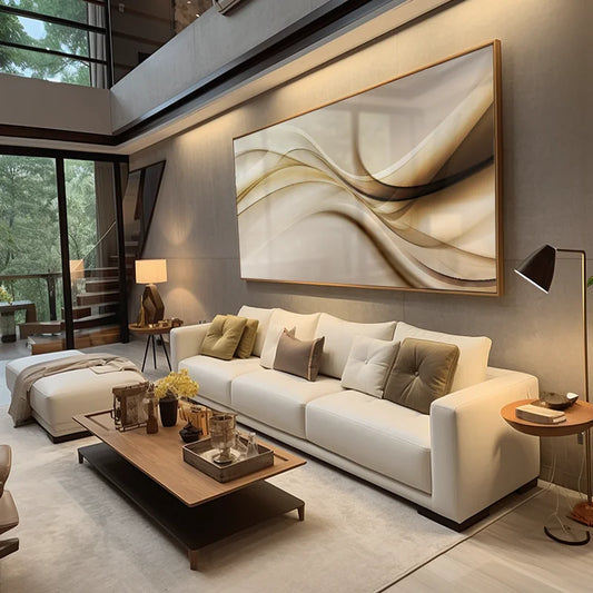 Abstract Decorative Painting Waves V751